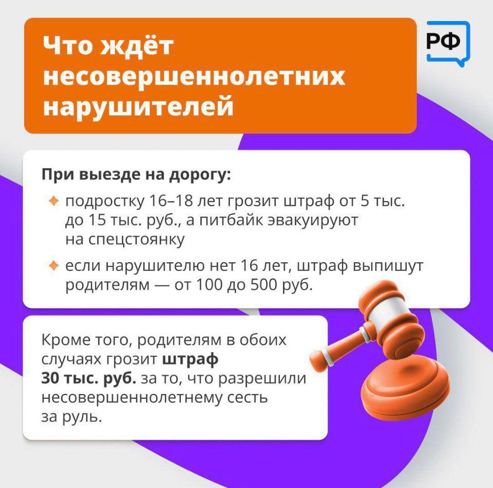 Детям не игрушка: кто и где может ездить на питбайке